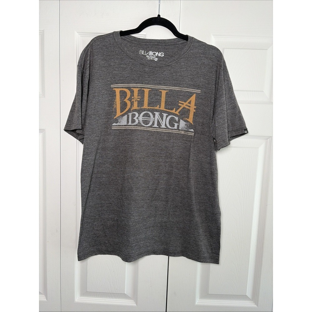 Billabong Recycler Series Graphic Tee Mens Size L Gray Surf Organic Cotton Blend